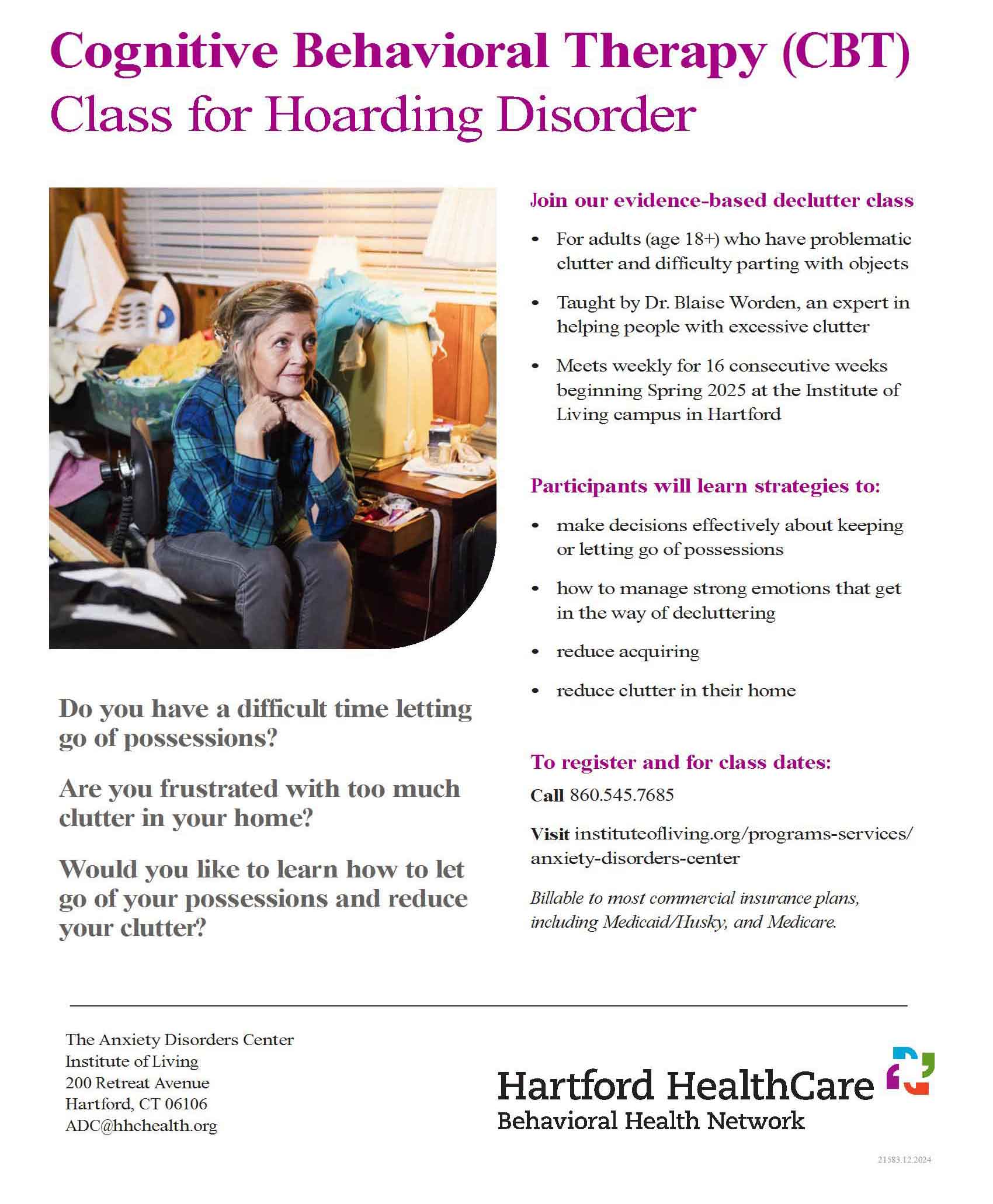 CBT Class for Hoarding Disorder